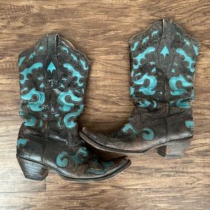Corral Women’s 9.5 Brown/Turquoise Western Boots